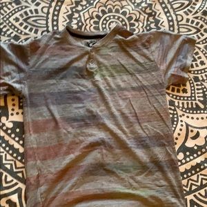 Multi- color button t- shirt